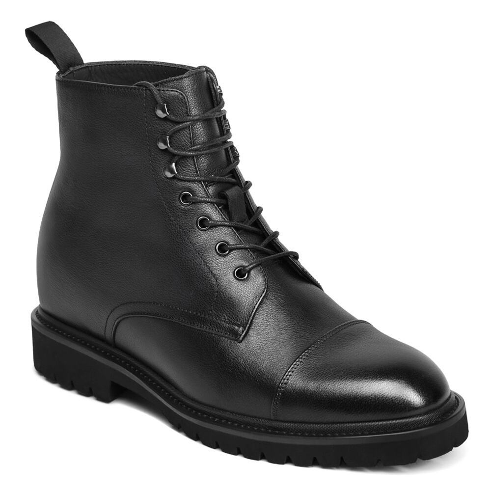 size12 CHAMARIPA 8cm/3.15" Elevator Shoes Men Height Black Derby Boots